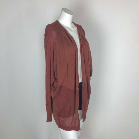 Anthropologie Sweaters - Angel of North Rust Drape High-Low Sweater Cardi